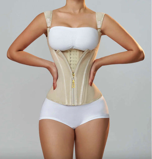 Waist Trainer for Women Tummy Control Body Shaper with Adjustable Shoulder Strap
