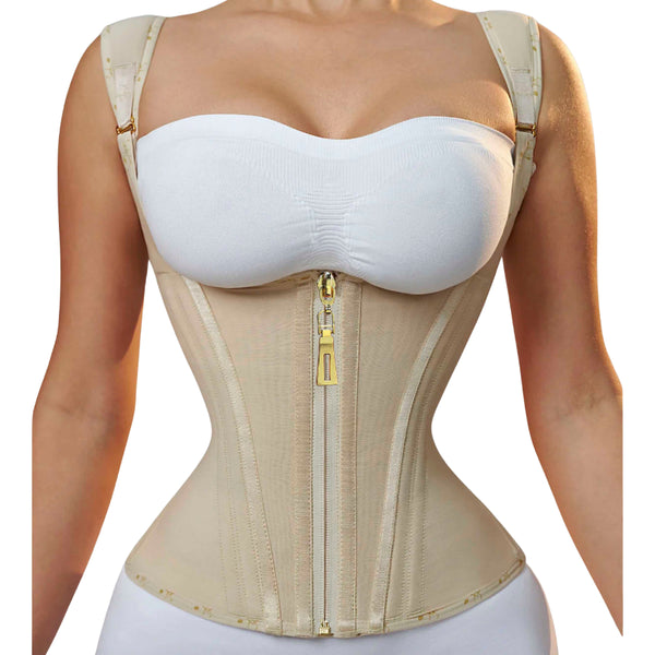 Waist Trainer for Women Tummy Control Body Shaper with Adjustable Shoulder Strap