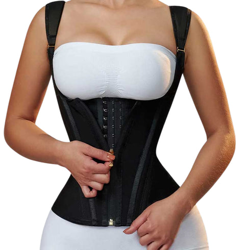 Waist Trainer for Women Tummy Control Body Shaper with Adjustable Shoulder Strap