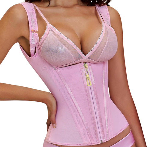 Waist Trainer for Women Tummy Control Body Shaper with Adjustable Shoulder Strap