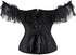 Women Corset Top with Lace Sleeve Bustier Waist Cincher Costume Tops