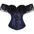 Women Corset Top with Lace Sleeve Bustier Waist Cincher Costume Tops