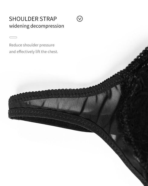 Women Deep Cup Bra Plus Size Fat Full Back Coverage Bra with Push Up Bras