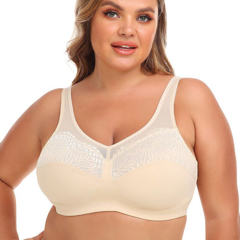 Women Deep Cup Bra Plus Size Fat Full Back Coverage Bra with Push Up Bras