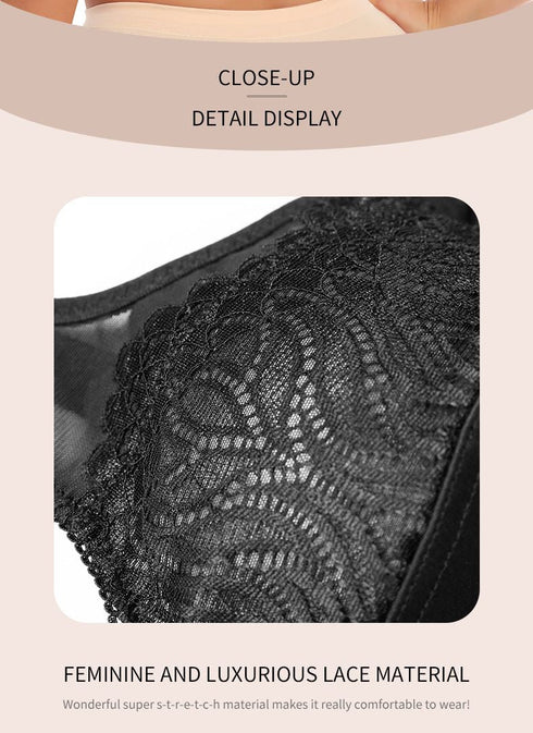 Women Deep Cup Bra Plus Size Fat Full Back Coverage Bra with Push Up Bras