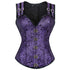 Women Double Buckle Straps Steampunk Corset