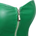 Women Faux Leather Gothic Punk Zipper Corset Bustier with Skirt