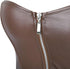 Women Faux Leather Gothic Punk Zipper Corset Bustier with Skirt