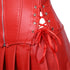 Women Faux Leather Gothic Punk Zipper Corset Bustier with Skirt
