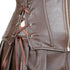 Women Faux Leather Gothic Punk Zipper Corset Bustier with Skirt