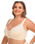 Women Full-Freedom Comfort Front Closure Bra Wireless with Hook and Eye