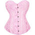 Women Plus Size Lace Up Back Floral Corset Bustier Top