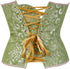 Women Plus Size Lace Up Back Floral Corset Bustier Top