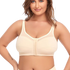 Women Plus Size Front Closure Posture Bra with Adjustable Straps Wirefree