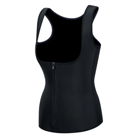 Women Sauna Sweat Waist Trainer Vest with Zipper