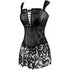 Women Steampunk Faux Leather Bustier Sexy Corset Dress