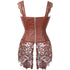 Women Steampunk Faux Leather Bustier Sexy Corset Dress