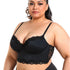 Women's Bras Women's Lace See Through Unlined Underwire Plus Size Bralette Bra
