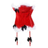 Women's Christmas Feather Velvet Santa Costume Bustier Corset Top Garter