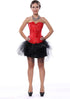 Women's Corset Bustier Top Sexy Lingerie Sets Black Red Overbust