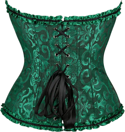 Women's Corset Bustier Top Sexy Lingerie Sets Black Red Overbust