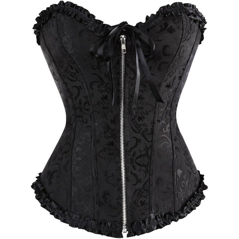 Women's Corset Bustier Top Sexy Lingerie Sets Black Red Overbust