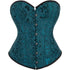 Women Plus Size Lace Up Back Floral Corset Bustier Top