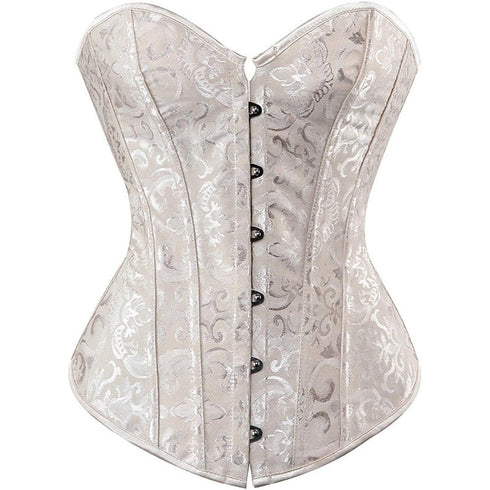 Women's Corset Top Bustier Waist Cincher Jacquard Costume Tops