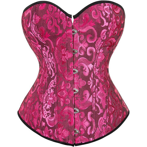 Women's Corset Top Bustier Waist Cincher Jacquard Costume Tops