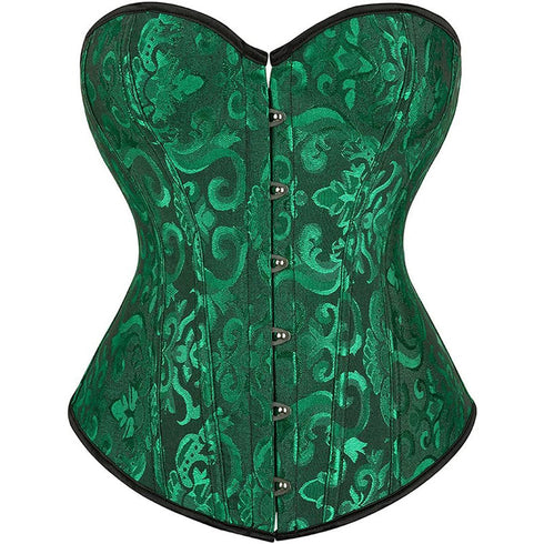 Women's Corset Top Bustier Waist Cincher Jacquard Costume Tops