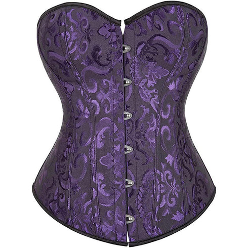 Women's Corset Top Bustier Waist Cincher Jacquard Costume Tops