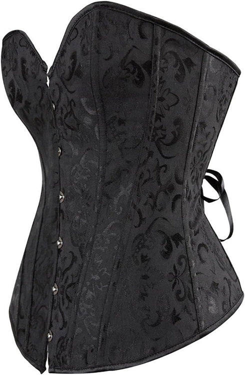 Women's Corset Top Bustier Waist Cincher Jacquard Costume Tops