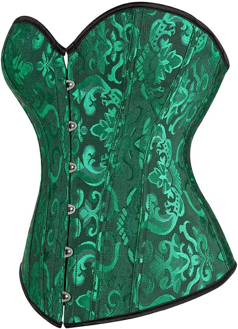 Women's Corset Top Bustier Waist Cincher Jacquard Costume Tops