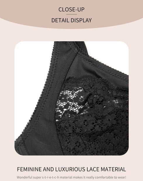 Women's Lace Plus Size Bra Without Underwire Full Coverage Cups Breasts Bra
