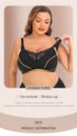 Women's Plus Size Lace Bra Super Soft Wireless Lightly Lined Comfort Bra
