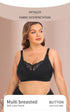 Women's Plus Size Lace Bra Super Soft Wireless Lightly Lined Comfort Bra