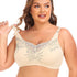 Women's Plus Size Lace Bra Super Soft Wireless Lightly Lined Comfort Bra