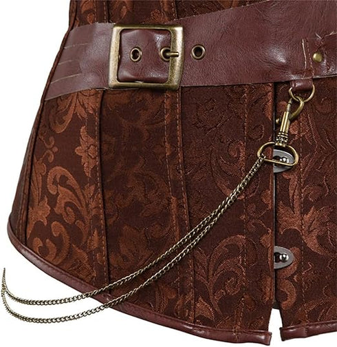 Women's Retro Steel Boned Steampunk Overbust Corsets