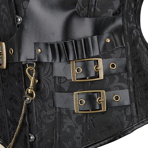 Women's Retro Steel Boned Steampunk Overbust Corsets