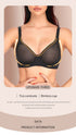 Women's See Through Sexy Plus Size Bra Steel Ring Support Thin Comfort Bra