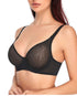 Women's See Through Sexy Plus Size Bra Steel Ring Support Thin Comfort Bra