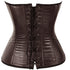 Women's Steampunk Faux Leather Corset With Buckle-Up