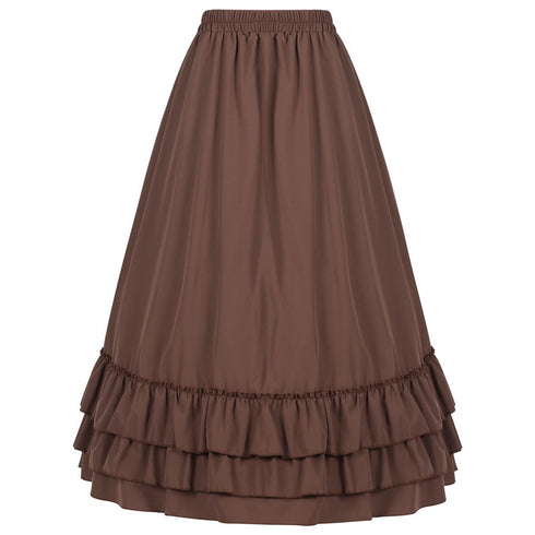 Women's Vintage Stripes Gothic Victorian Skirt Renaissance Style Falda