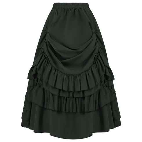 Women's Vintage Stripes Gothic Victorian Skirt Renaissance Style Falda