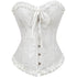 Womens Fashion Satin Classic Sweetheart Brocade Overbust Corset
