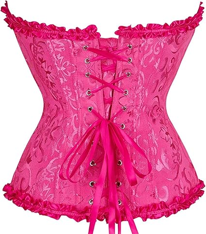 Womens Fashion Satin Classic Sweetheart Brocade Overbust Corset