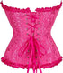 Womens Fashion Satin Classic Sweetheart Brocade Overbust Corset