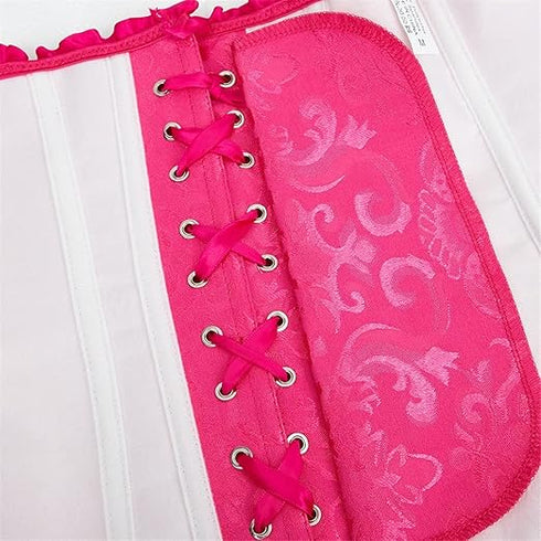 Womens Fashion Satin Classic Sweetheart Brocade Overbust Corset