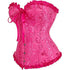 Womens Fashion Satin Classic Sweetheart Brocade Overbust Corset