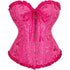 Womens Fashion Satin Classic Sweetheart Brocade Overbust Corset